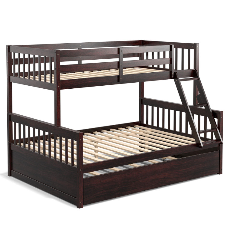 Twin Over Full Convertible Bunk Bed with Twin Trundle view 1