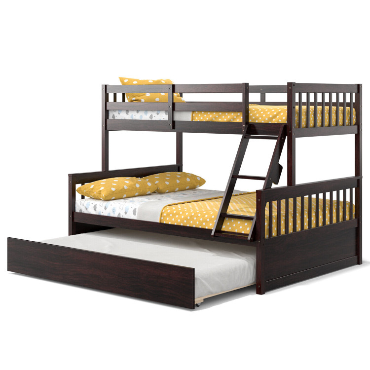 Twin Over Full Convertible Bunk Bed with Twin Trundle view 4