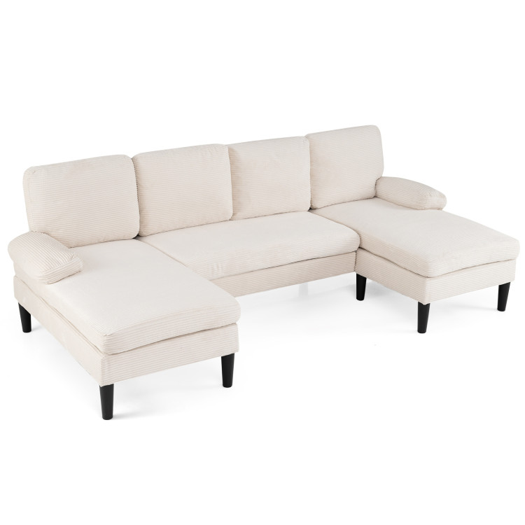 U-shaped Sectional Couch with Double Chaise for Living Room view 1