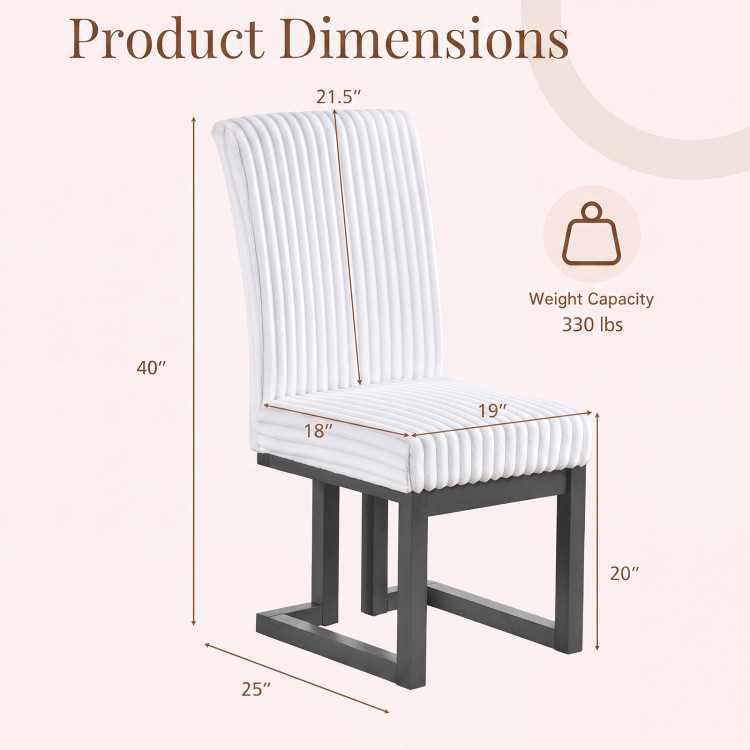Upholstered Dining Chairs Set of 4 with Rubber Wood Legs and Padded Seat for Dining Room view 3