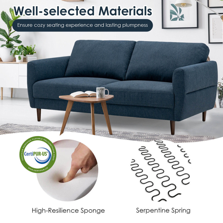 72 Inch Small Fabric Loveseat Sofa Couch with Solid Frame view 8
