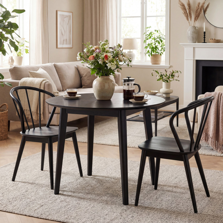 Windsor Dining Chairs Set of 4 with Spindle Backrest view 5