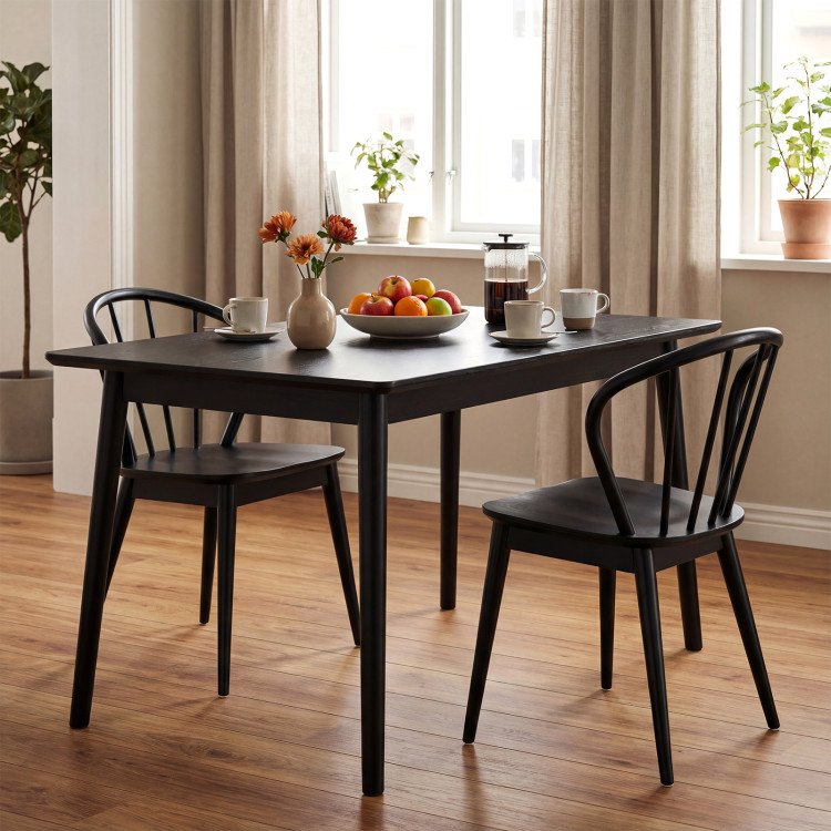 Windsor Dining Chairs Set of 4 with Spindle Backrest view 6