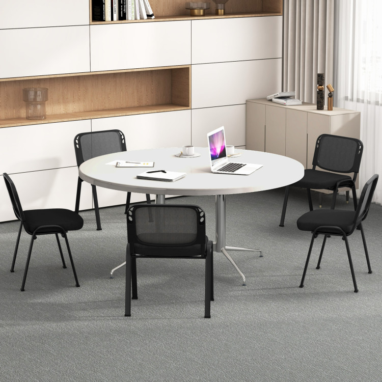 Set of 5 Stackable Conference Chairs with Mesh Back view 6