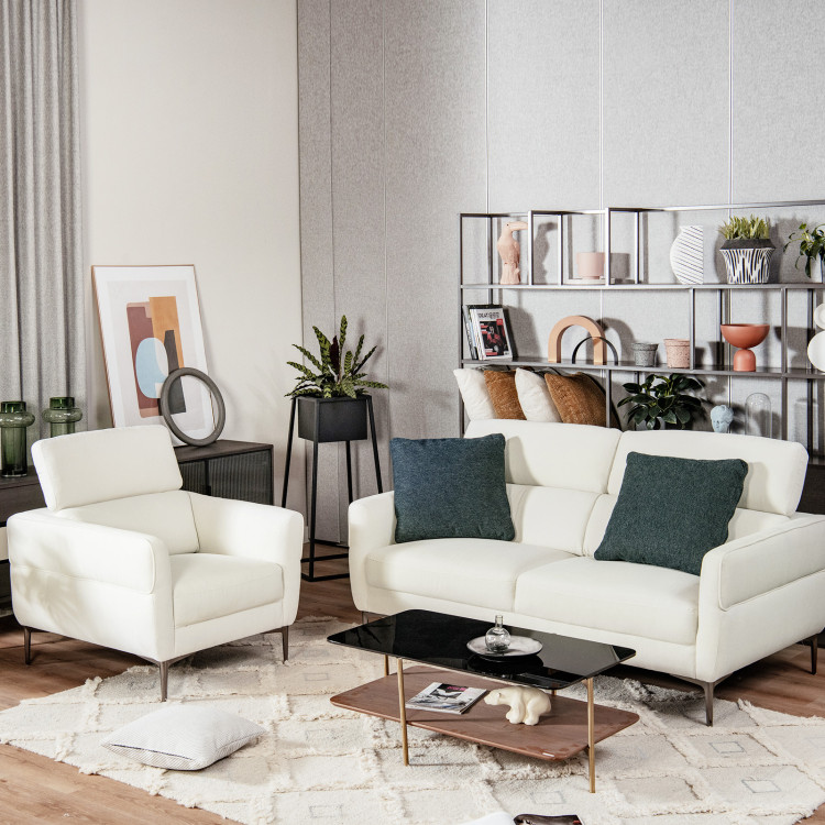 Modern Couched Sofa set with Adjustable Headrest view 2