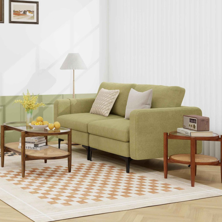 Modern Living Room Furniture Set: TV Stand + Sofa + Coffee Table + Side Table view 3