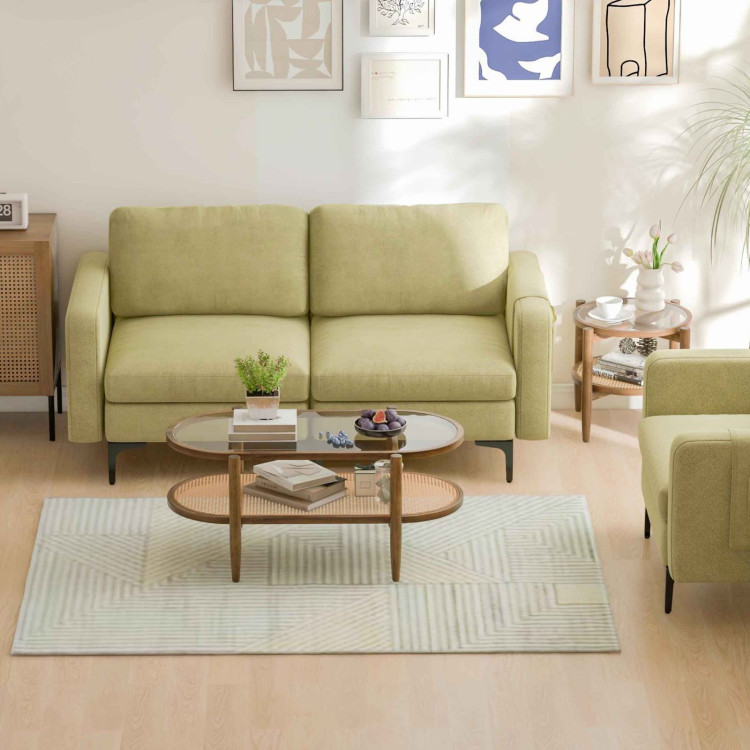 Modern Living Room Furniture Set: TV Stand + Sofa + Coffee Table + Side Table view 4
