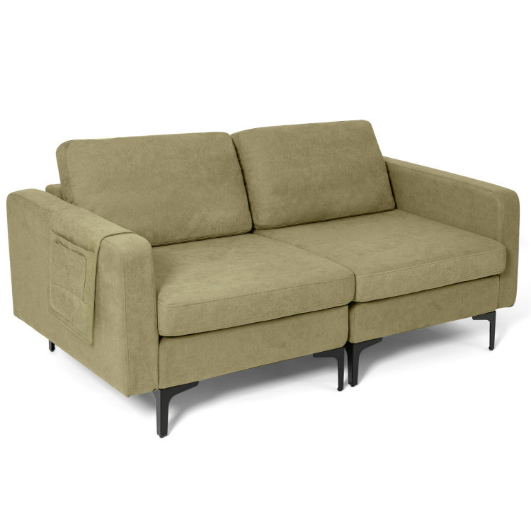 Modern Living Room Furniture Set: TV Stand + Sofa + Coffee Table + Side Table view 5