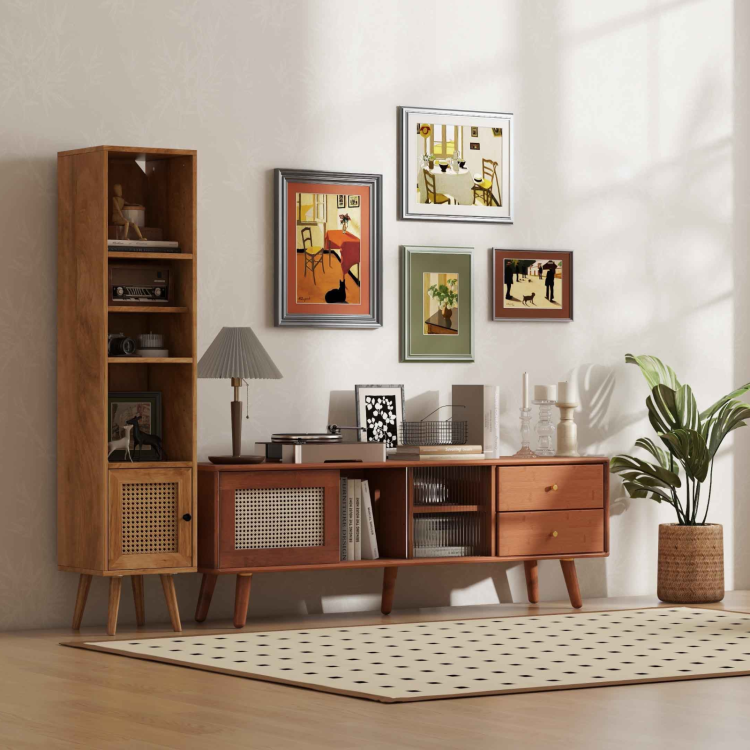 Living Room Bundle: TV Stand, Storage Cabinet and Accent Chair view 2