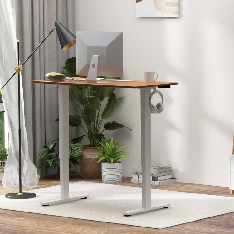 Compact Standing Desk and Executive Chair Set with Memory Heights view 2