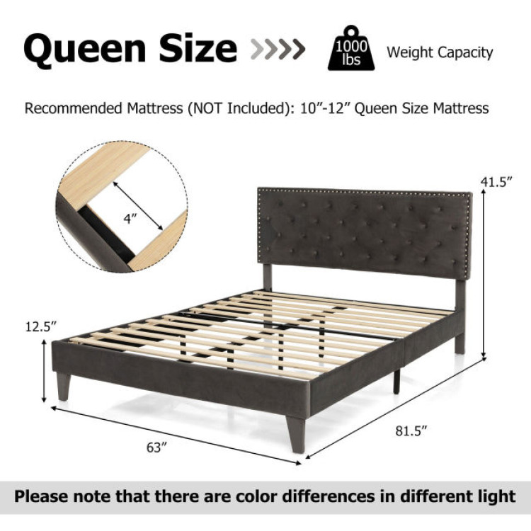 Modern 3-Piece Bedroom Furniture Set with Upholstered Queen Bed view 5