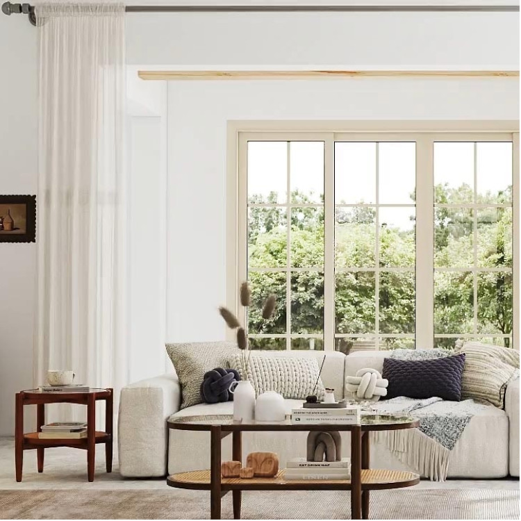 3-Piece Rattan Living Room Furniture Set with Tempered Glass Tabletop and Accent Chair view 2