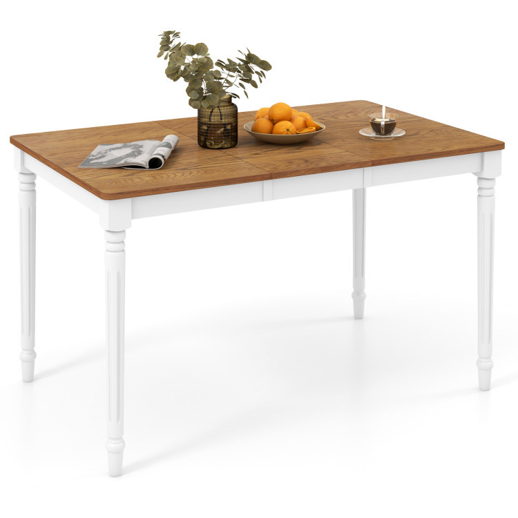Kitchen Dining Set with Extendable Table, 2 Rattan Accent Chairs and Kitchen Cabinet view 6
