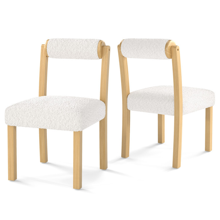3-Piece Modern Dining Room Set: Wooden Dining Chairs + Bamboo Sideboard Cabinet + Tall Storage view 1