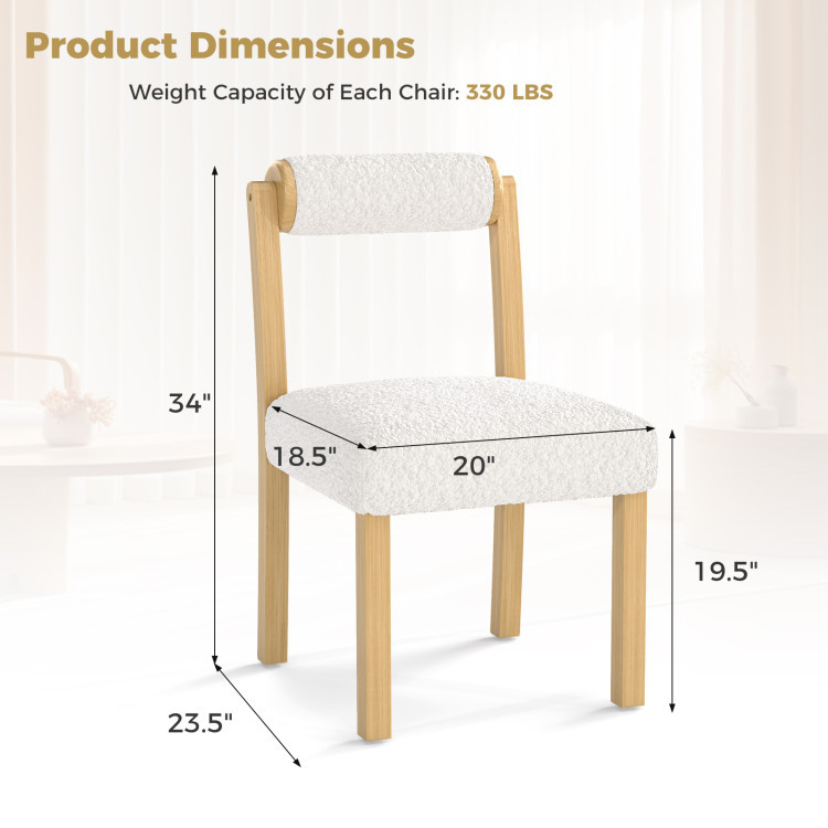 3-Piece Modern Dining Room Set: Wooden Dining Chairs + Bamboo Sideboard Cabinet + Tall Storage view 7