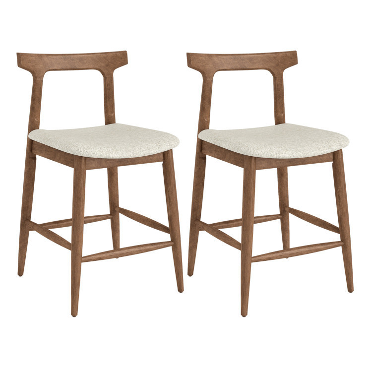 Kitchen Island with Storage with 2 Counter Height Solid Wood Bar Stools Set view 6